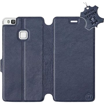 Flip pouzdro na mobil Huawei P9 Lite - Modré - kožené - Blue Leather (5903226519903)