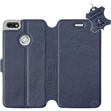 Flip pouzdro na mobil Huawei P9 Lite mini - Modré - kožené - Blue Leather (5903226519927)