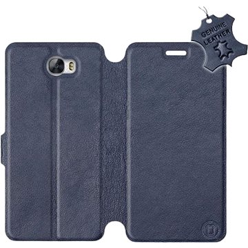 Flip pouzdro na mobil Huawei Y6 II Compact - Modré - kožené - Blue Leather (5903226520015)