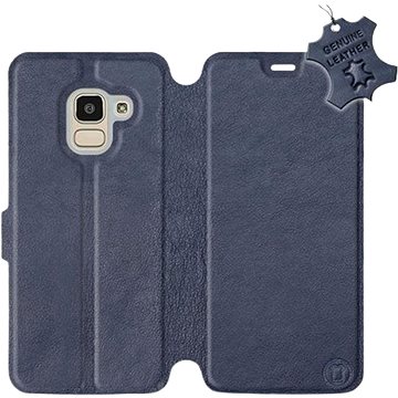 Flip pouzdro na mobil Samsung Galaxy J6 2018 - Modré - kožené - Blue Leather (5903226521241)