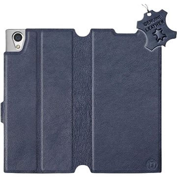 Flip pouzdro na mobil Sony Xperia L1 - Modré - kožené - Blue Leather (5903226521302)