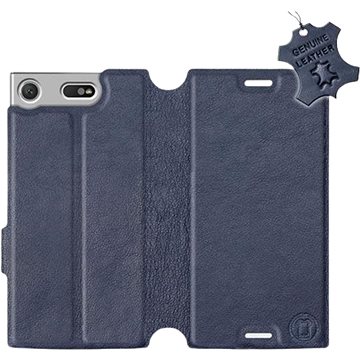 Flip pouzdro na mobil Sony Xperia XZ1 Compact - Modré - kožené - Blue Leather (5903226521494)