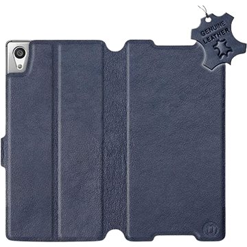 Flip pouzdro na mobil Sony Xperia Z5 - Modré - kožené - Blue Leather (5903226521609)