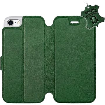 Flip pouzdro na mobil Apple iPhone 7 - Zelené - kožené - Green Leather (5903226525256)