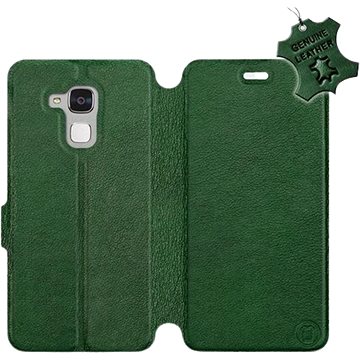 Flip pouzdro na mobil Honor 7 Lite - Zelené - kožené - Green Leather (5903226525744)