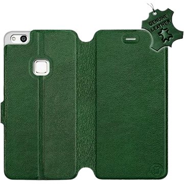 Flip pouzdro na mobil Huawei P10 Lite - Zelené - kožené - Green Leather (5903226525997)
