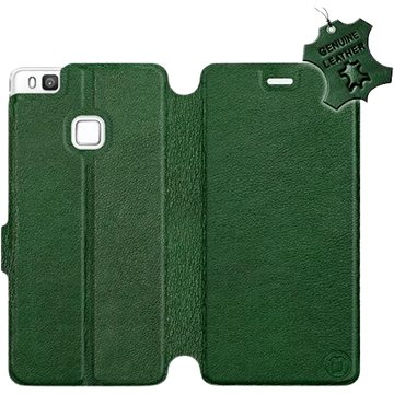 Flip pouzdro na mobil Huawei P9 Lite - Zelené - kožené - Green Leather (5903226526086)
