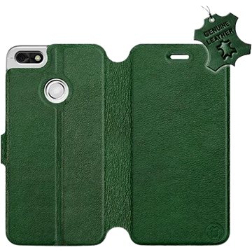Flip pouzdro na mobil Huawei P9 Lite mini - Zelené - kožené - Green Leather (5903226526109)