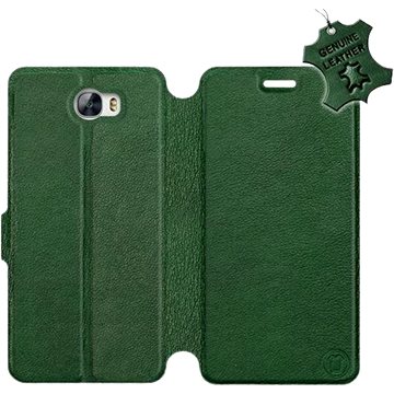 Flip pouzdro na mobil Huawei Y5 II - Zelené - kožené - Green Leather (5903226526154)