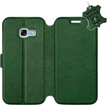 Flip pouzdro na mobil Samsung Galaxy A3 2017 - Zelené - kožené - Green Leather (5903226527052)