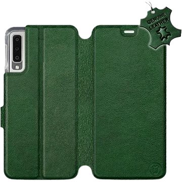 Flip pouzdro na mobil Samsung Galaxy A7 2018 - Zelené - kožené - Green Leather (5903226527113)