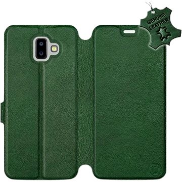 Flip pouzdro na mobil Samsung Galaxy J6 Plus 2018 - Zelené - kožené - Green Leather (5903226527434)