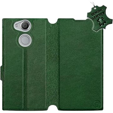 Flip pouzdro na mobil Sony Xperia XA2 - Zelené - kožené - Green Leather (5903226527618)