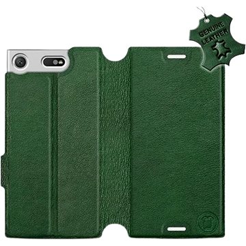 Flip pouzdro na mobil Sony Xperia XZ1 Compact - Zelené - kožené - Green Leather (5903226527670)