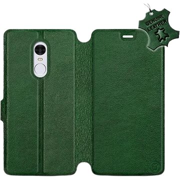 Flip pouzdro na mobil Xiaomi Redmi Note 4 Global - Zelené - kožené - Green Leather (5903226528127)
