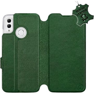 Flip pouzdro na mobil Honor 10 Lite - Zelené - kožené - Green Leather (5903226713837)
