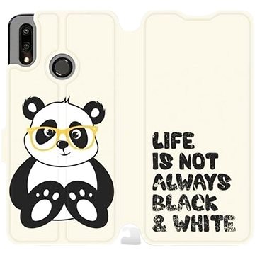 Flipové pouzdro na mobil Huawei P Smart 2019 - M041S Panda - life is not always black and white (5903226714025)