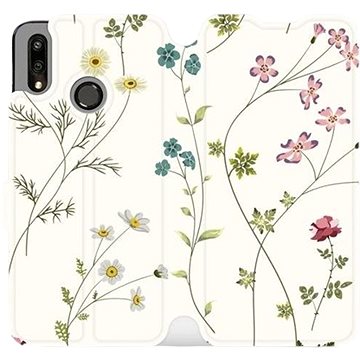 Flipové pouzdro na mobil Huawei P Smart 2019 - MD03S Tenké rostlinky s květy (5903226714469)