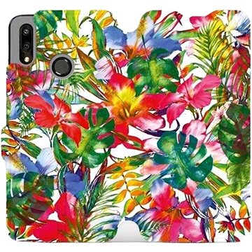 Flipové pouzdro na mobil Huawei P Smart 2019 - MG07S Pestrobarevné květy a listy (5903226714940)