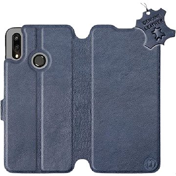 Flip pouzdro na mobil Huawei P Smart 2019 - Modré - kožené - Blue Leather (5903226715244)