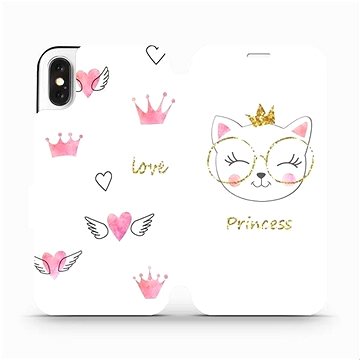 Flipové pouzdro na mobil Apple iPhone X - MH03S Kočička princess (5903226731565)