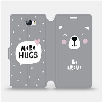 Flipové pouzdro na mobil Huawei Y5 II - MH06P Be brave - more hugs (5903226741540)