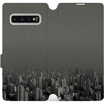 Flipové pouzdro na mobil Samsung Galaxy S10 Plus - V063P Město v šedém hávu (5903226812837)