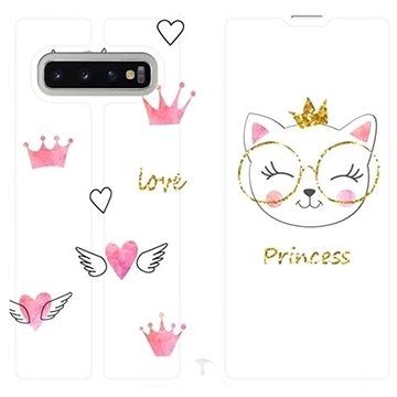 Flipové pouzdro na mobil Samsung Galaxy S10 Plus - MH03S Kočička princess (5903226813384)