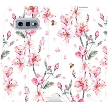Flipové pouzdro na mobil Samsung Galaxy S10e - M124S Růžové květy (5903226813865)
