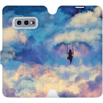 Flipové pouzdro na mobil Samsung Galaxy S10e - MR09S Dívka na houpačce v oblacích (5903226814503)
