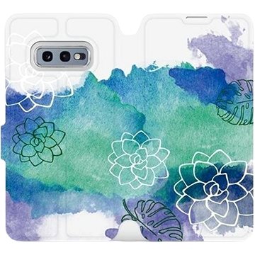Flipové pouzdro na mobil Samsung Galaxy S10e - MG11S Vodovkové květy (5903226814596)
