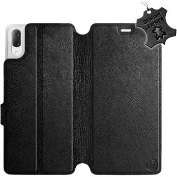Flip pouzdro na mobil Sony Xperia L3 - Černé - kožené - Black Leather (5903226816170)