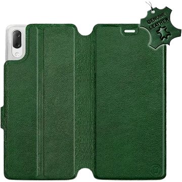 Flip pouzdro na mobil Sony Xperia L3 - Zelené - kožené - Green Leather (5903226816231)
