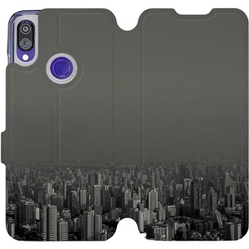 Flipové pouzdro na mobil Xiaomi Redmi Note 7 - V063P Město v šedém hávu (5903226829637)