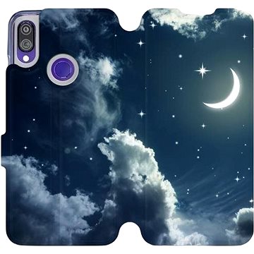 Flipové pouzdro na mobil Xiaomi Redmi Note 7 - V145P Noční obloha s měsícem (5903226829712)