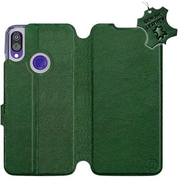 Flip pouzdro na mobil Xiaomi Redmi Note 7 - Zelené - kožené - Green Leather (5903226830152)