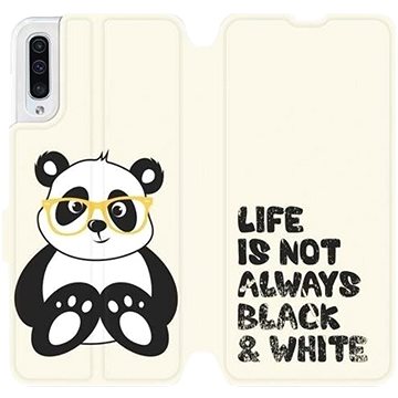 Flipové pouzdro na mobil Samsung Galaxy A50 - M041S Panda - life is not always black and white (5903226860203)