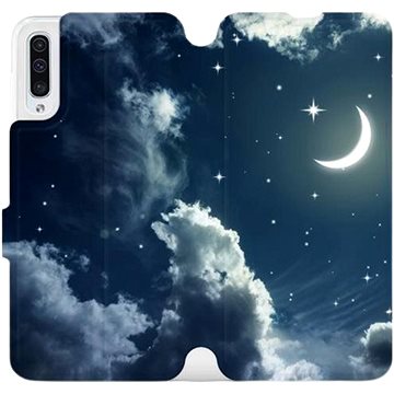 Flipové pouzdro na mobil Samsung Galaxy A50 - V145P Noční obloha s měsícem (5903226860791)