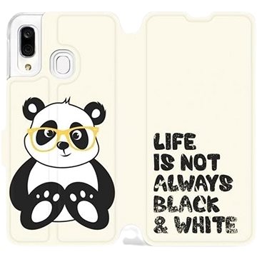 Flipové pouzdro na mobil Samsung Galaxy A40 - M041S Panda - life is not always black and white (5903226863327)