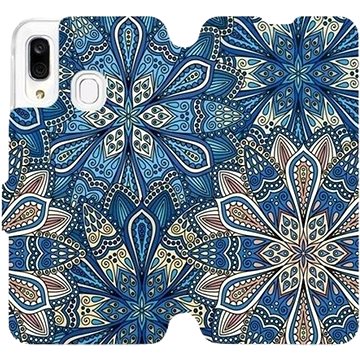 Flipové pouzdro na mobil Samsung Galaxy A40 - V108P Modré mandala květy (5903226863877)