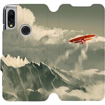 Flipové pouzdro na mobil Xiaomi Redmi 7 - MA03P Oranžové letadlo v horách (5903226873272)