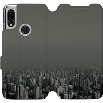 Flipové pouzdro na mobil Xiaomi Redmi 7 - V063P Město v šedém hávu (5903226873548)