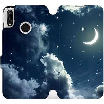 Flipové pouzdro na mobil Huawei Y7 2019 - V145P Noční obloha s měsícem (5903226883714)