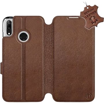 Flip pouzdro na mobil Huawei Y7 2019 - Hnědé - kožené - Brown Leather (5903226884100)
