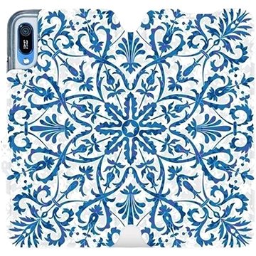 Flipové pouzdro na mobil Huawei Y6 2019 - ME01P Modré květinové vzorce (5903226884988)