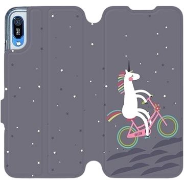 Flipové pouzdro na mobil Huawei Y6 2019 - V024P Jednorožec na kole (5903226885022)