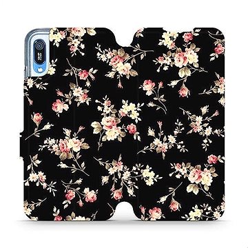Flipové pouzdro na mobil Huawei Y6 2019 - VD02S Květy na černé (5903226885190)