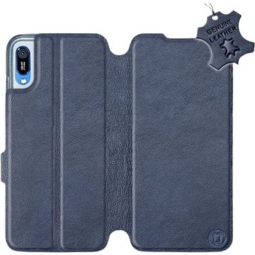 Flip pouzdro na mobil Huawei Y6 2019 - Modré - kožené - Blue Leather (5903226885565)