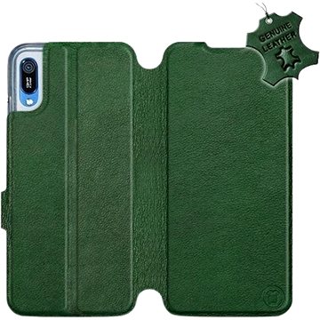 Flip pouzdro na mobil Huawei Y6 2019 - Zelené - kožené - Green Leather (5903226885572)