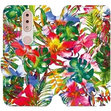 Flipové pouzdro na mobil Nokia 4.2 - MG07S Pestrobarevné květy a listy (5903226892495)